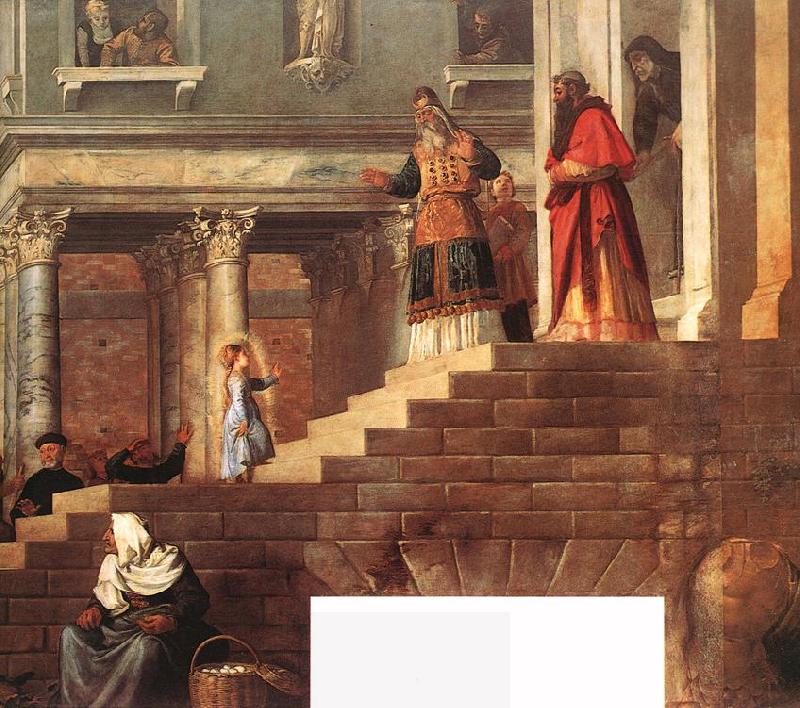 TIZIANO Vecellio Presentation of the Virgin at the Temple (detail) er China oil painting art